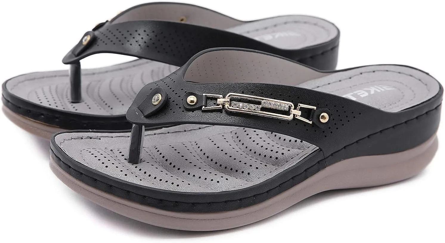 Flip Flops for Women with Arch Support Slip On Lightweight Athletic Thong Sandals Breathable Slip On Slippers