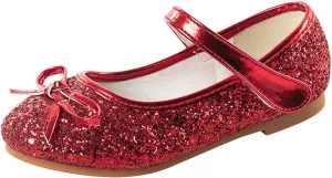 Flower Girl Dress Shoes Rhinestones Bow Mary Jane Ballet Flats for Girls Wedding Party Toddler Kids Dress Shoes Girls