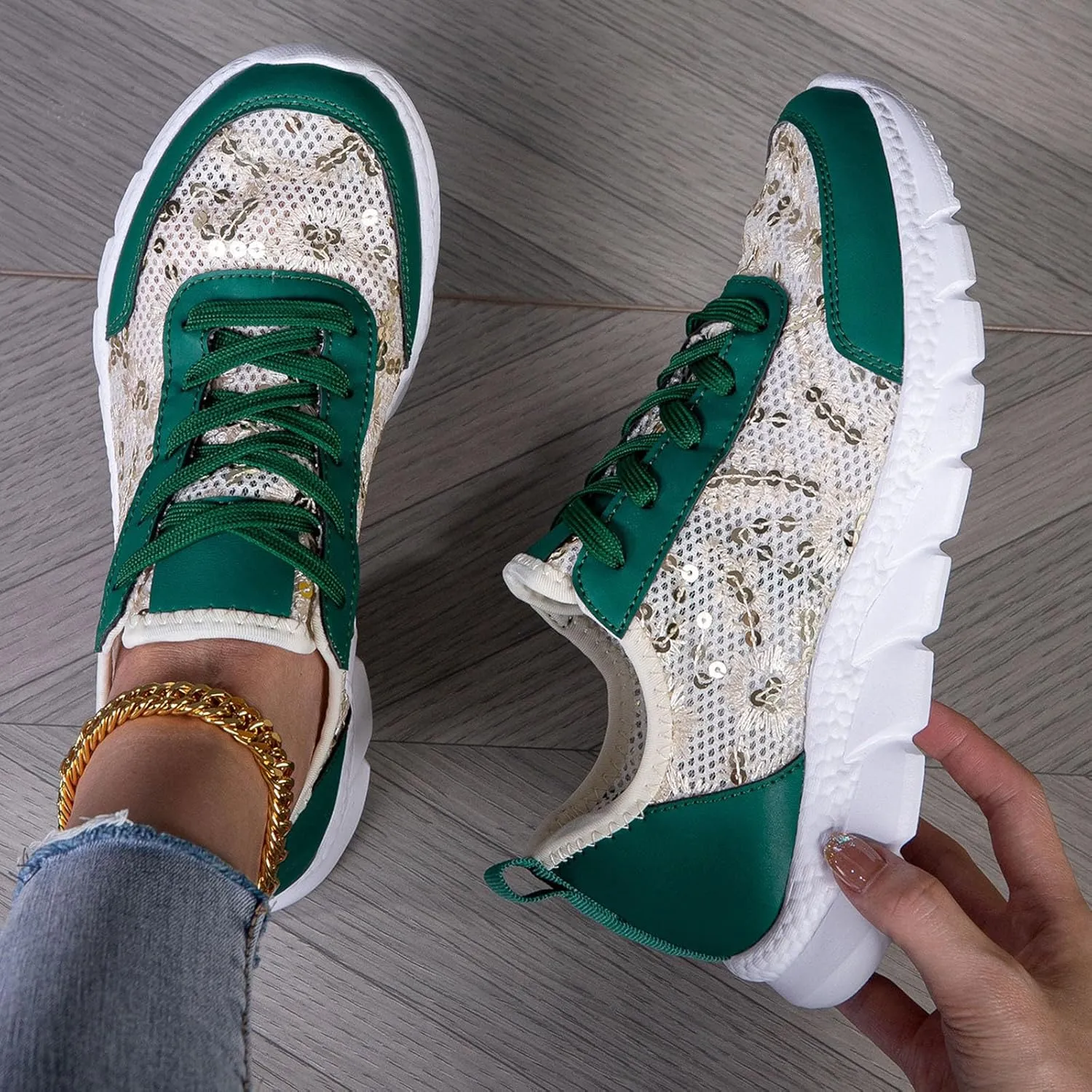 Flying Weaving Sneakers Women New Korean Fashion Round Head Lace Up Casual Shoes Thick Bottom Running Shoes Womens Shoes Water