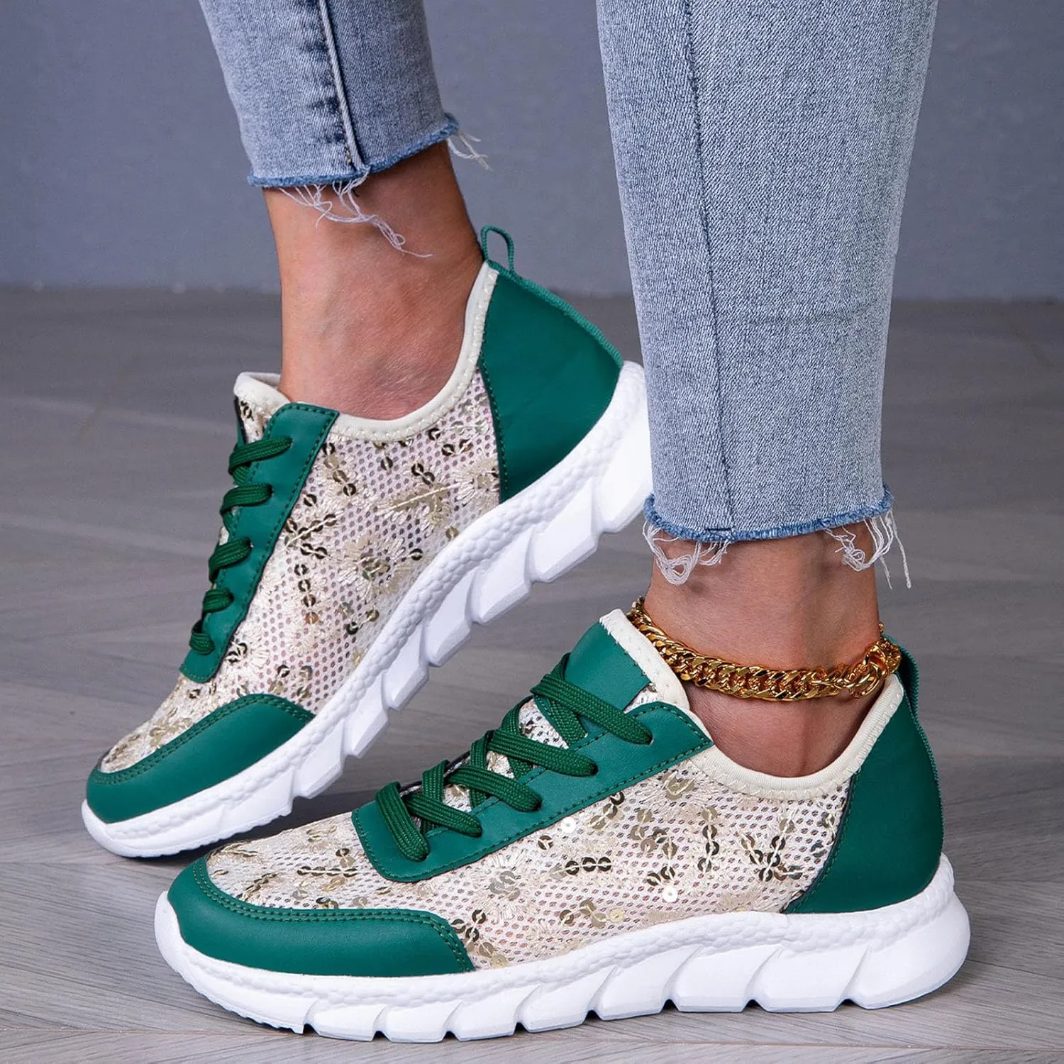 Flying Weaving Sneakers Women New Korean Fashion Round Head Lace Up Casual Shoes Thick Bottom Running Shoes Womens Shoes Water