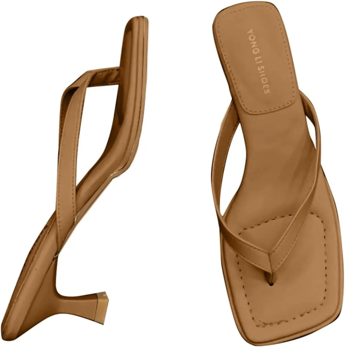 French Style Strappy Heeled Sandals For Women Minimalist Thong Sandals With High Heels For Leather Sandals Women Born