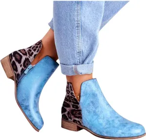 Gibobby Ankle Boots for Women Low Heel,Slip-On Loafers Pointed Toe Chunky Hollow Bucket Office Casual Shoes Cutout Booties