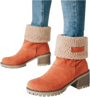 Gibobby Boots for Women Winter Snow Boots Fur Lined Warm Ankle Boots Slip On Waterproof Outdoor Booties Comfortable Shoes