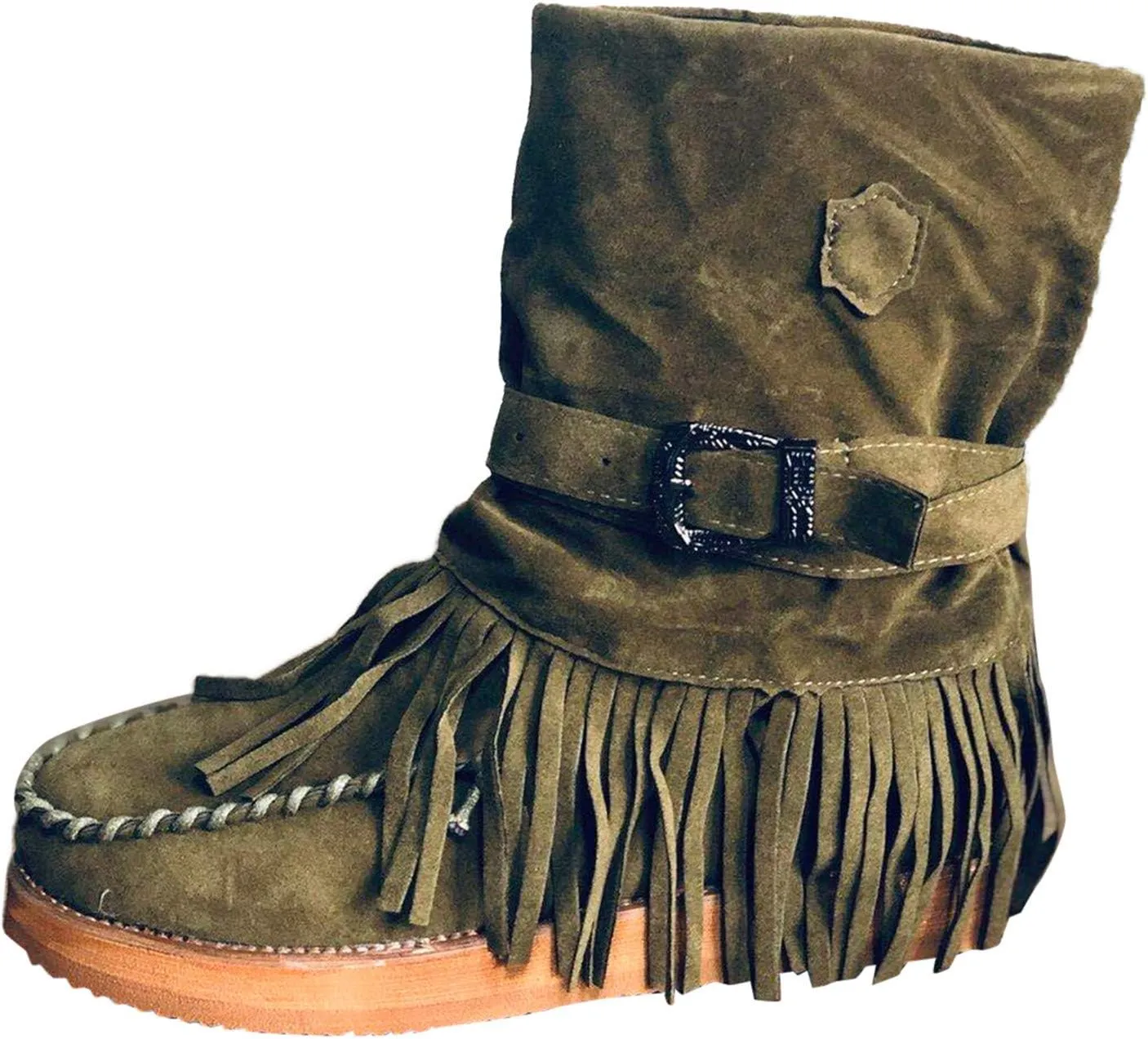 Gibobby Boots for Women Women High Heel Platform Boots Retro Ankle Boots Squared Toe Breathable Zip Up Boots 52