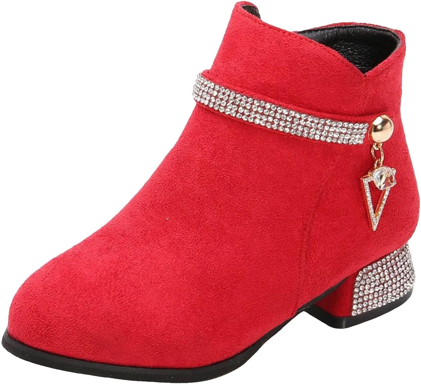 Girls Ankle Boots Little Big Girls Boots Lace-Up Zipper Outdoor Ankle Shoes Ankle Boots Winter Boots