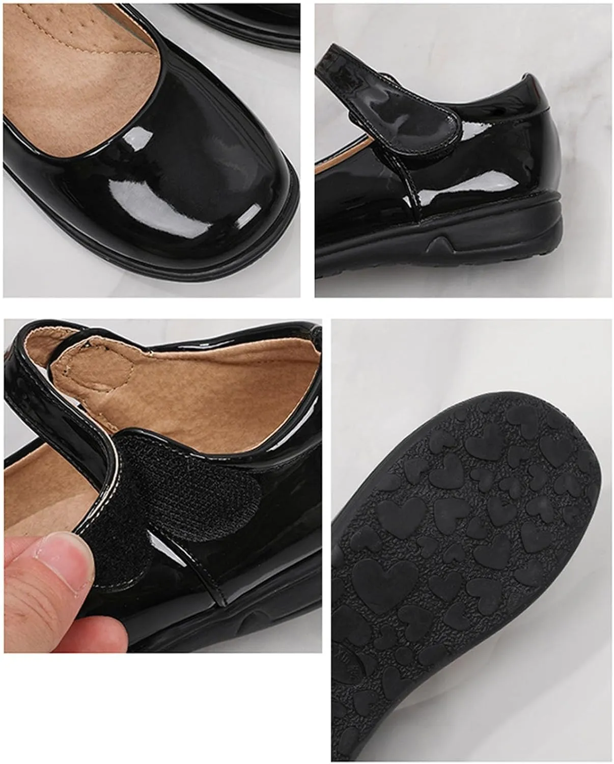 Girls Ballet Dress Shoes Kids Toddler Mary Jane Flats Pu Leather Solid Wedding Party School Communio𝐧 Oxfor𝐝 Shoes