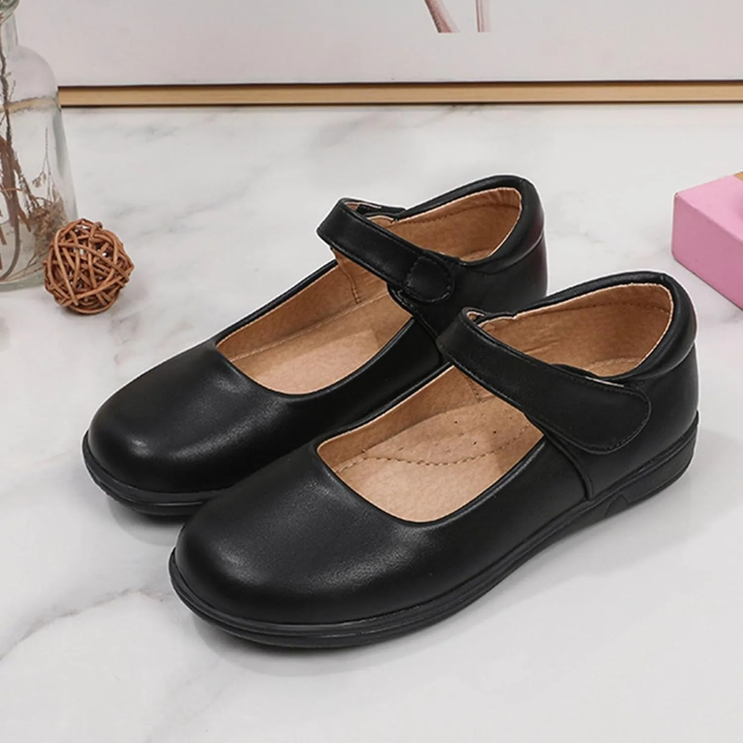 Girls Dress Shoes Kids Toddler Girls Mary Jane Flat Glitter Shoes Wedding Party School Toddler Princess Shoes