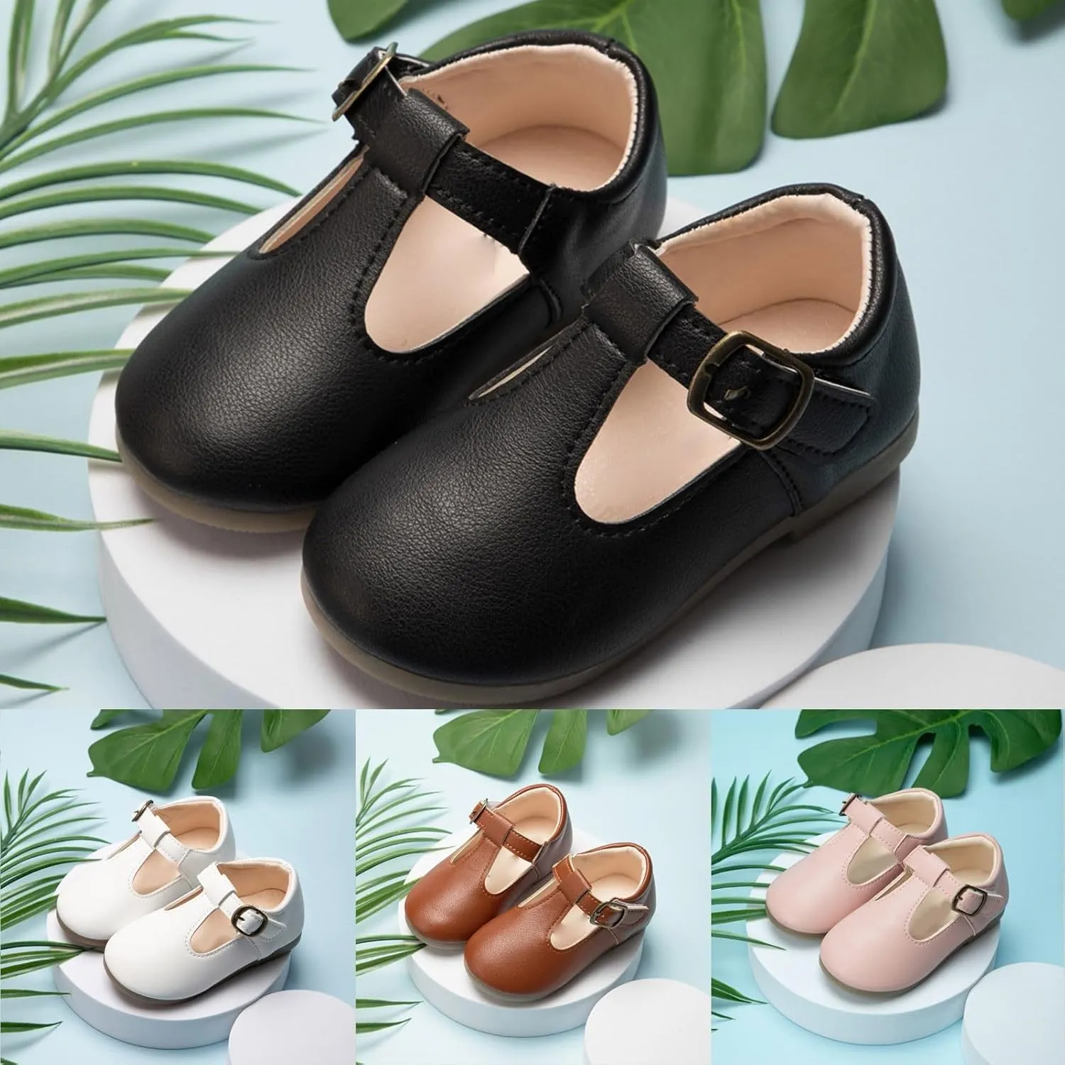 Girls Mary Jane Dress Shoes School Uniform T-Strap Ballet Flat Toddler Little Kid Performance Shoes Toddler Shoes Girl