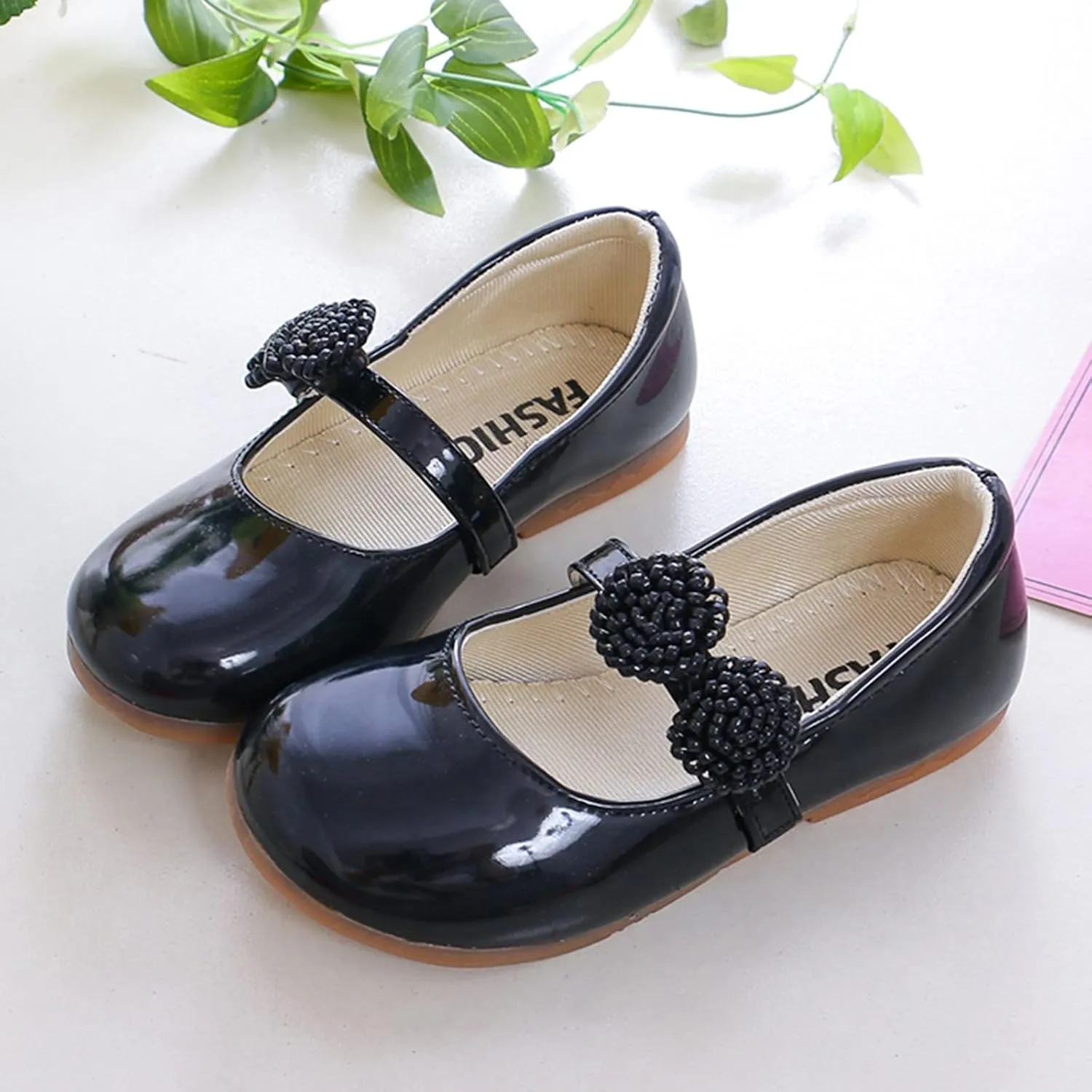 Girl's Mary Jane School Uniform Shoes Toddler Little Kid Dress Shoes Girl Ballet Flats Flower Girl Shoes Church Shoes