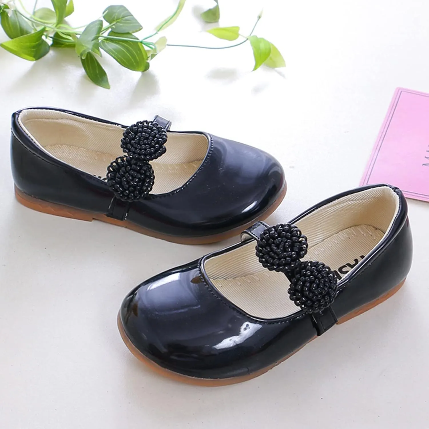 Girl's Mary Jane School Uniform Shoes Toddler Little Kid Dress Shoes Girl Ballet Flats Flower Girl Shoes Church Shoes