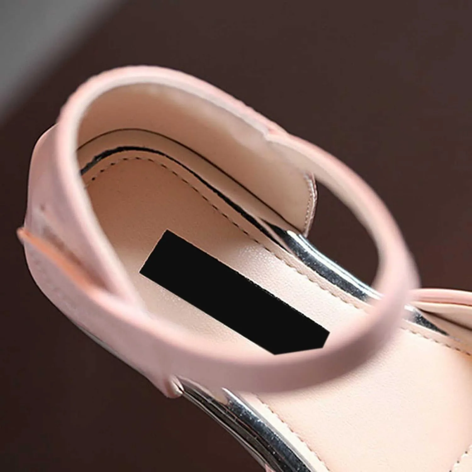 Girls Open Toe Heels Dress Shoes Flower Girl Mary Jane Sandals with Bow Wedding Party Church Shoes for Girls