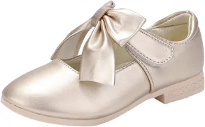 Girls Toddler Little Ballet Shoes Flower Girls Mary Jane Flats with Bow Dress Shoes Party Wedding Church Shoes for Kids