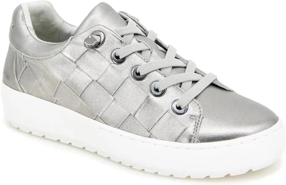 Jambu Womens Chloe Metallic Slip On Sneakers Shoes Casual - Silver