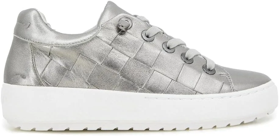 Jambu Womens Chloe Metallic Slip On Sneakers Shoes Casual - Silver