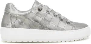 Jambu Womens Chloe Metallic Slip On Sneakers Shoes Casual - Silver