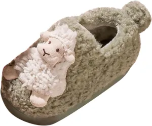 Kid Fuzzy Slippers Autumn And Winter Cute Boys And Girls Slippers Flat Bottom Soft And Comfortable Girls Slippers Summer