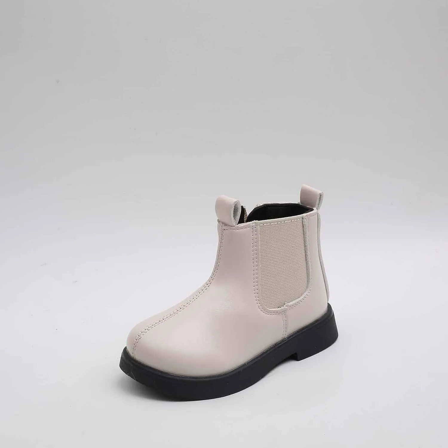 Kids Boots Boys Girls Zipper Ankle Boots Hiking Boots Cold Weather Non Slip Winter Boot 1-8 Years (Beige, 3.5-4 Years)