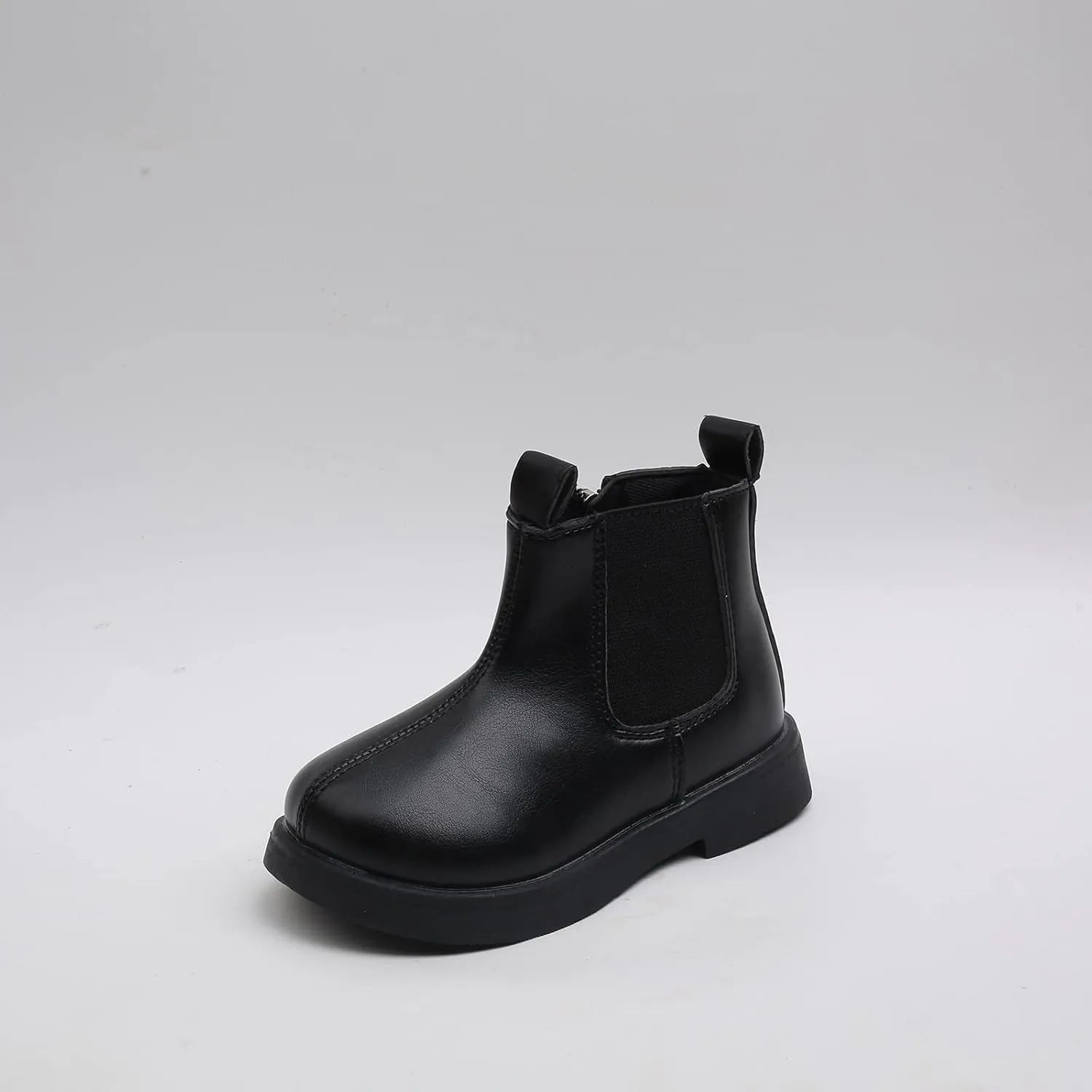 Kids Boots Boys Girls Zipper Ankle Boots Hiking Boots Cold Weather Non Slip Winter Boot 1-8 Years (Black, 3-3.5 Years)