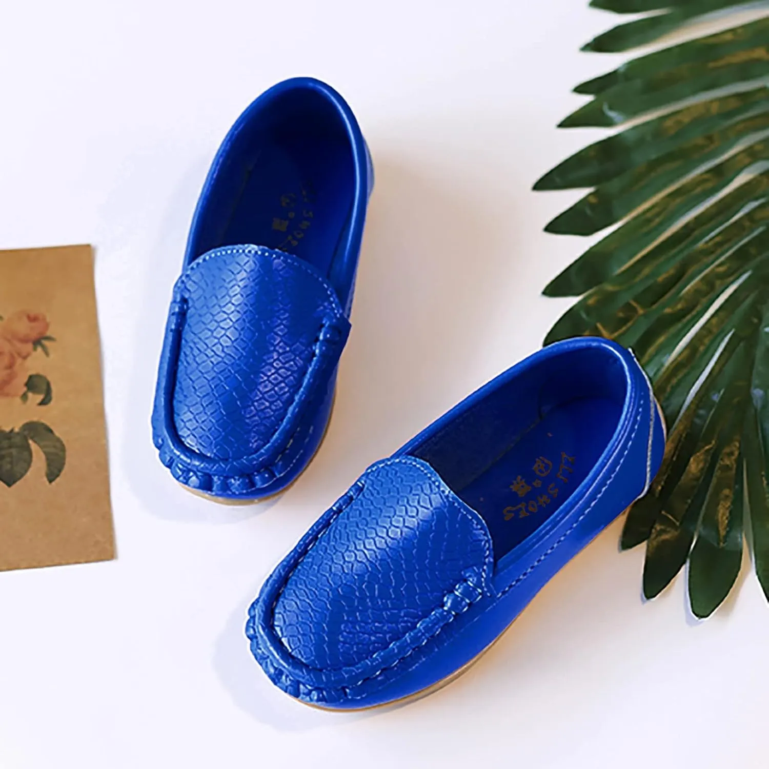 Kids Toddlers Boys Girls Leather Slip On Loafers Moccasi𝐧 Boat Dress Shoes Comfort Flat Casual Shoes Formal Shoes