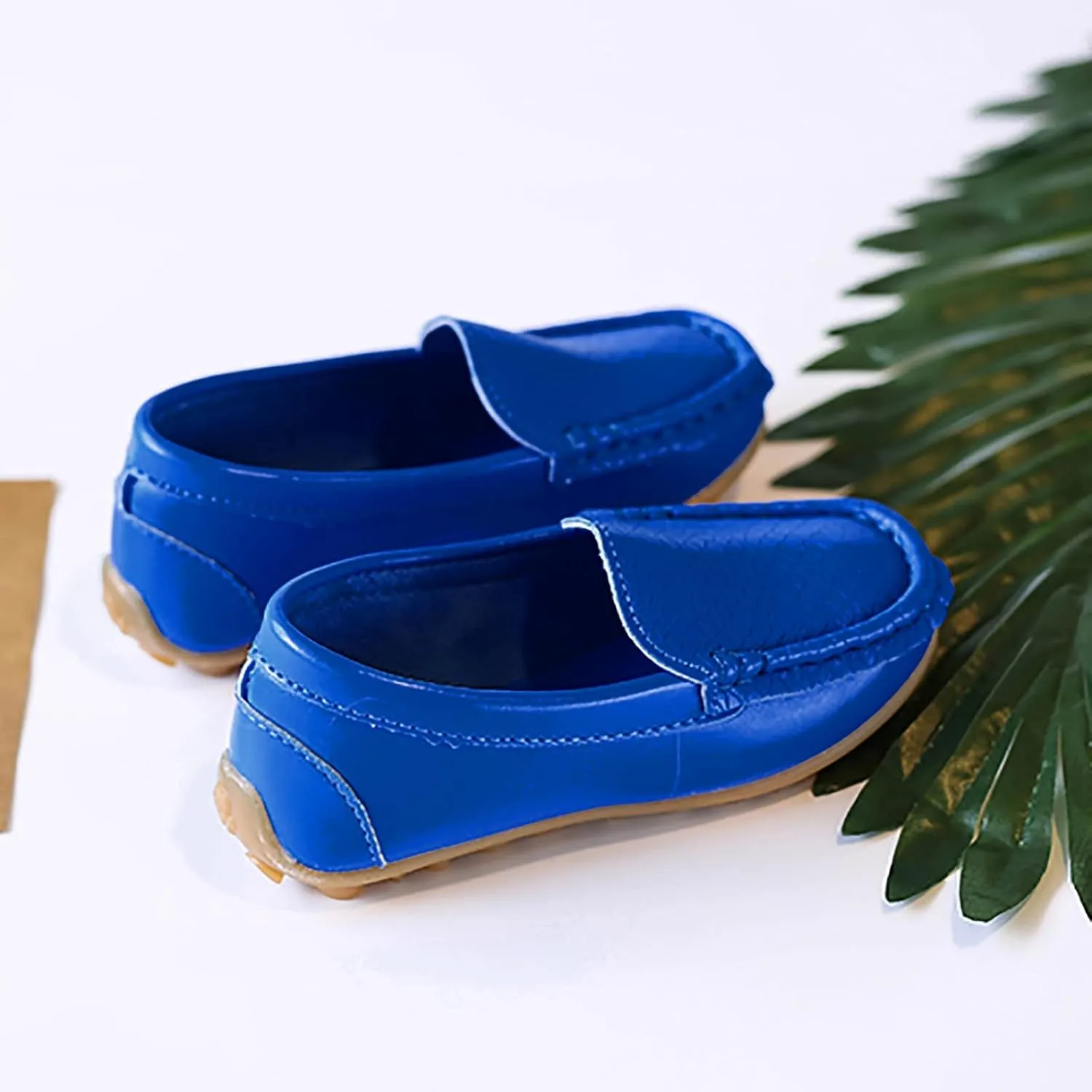 Kids Toddlers Boys Girls Leather Slip On Loafers Moccasi𝐧 Boat Dress Shoes Comfort Flat Casual Shoes Formal Shoes