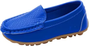 Kids Toddlers Boys Girls Leather Slip On Loafers Moccasi𝐧 Boat Dress Shoes Comfort Flat Casual Shoes Formal Shoes