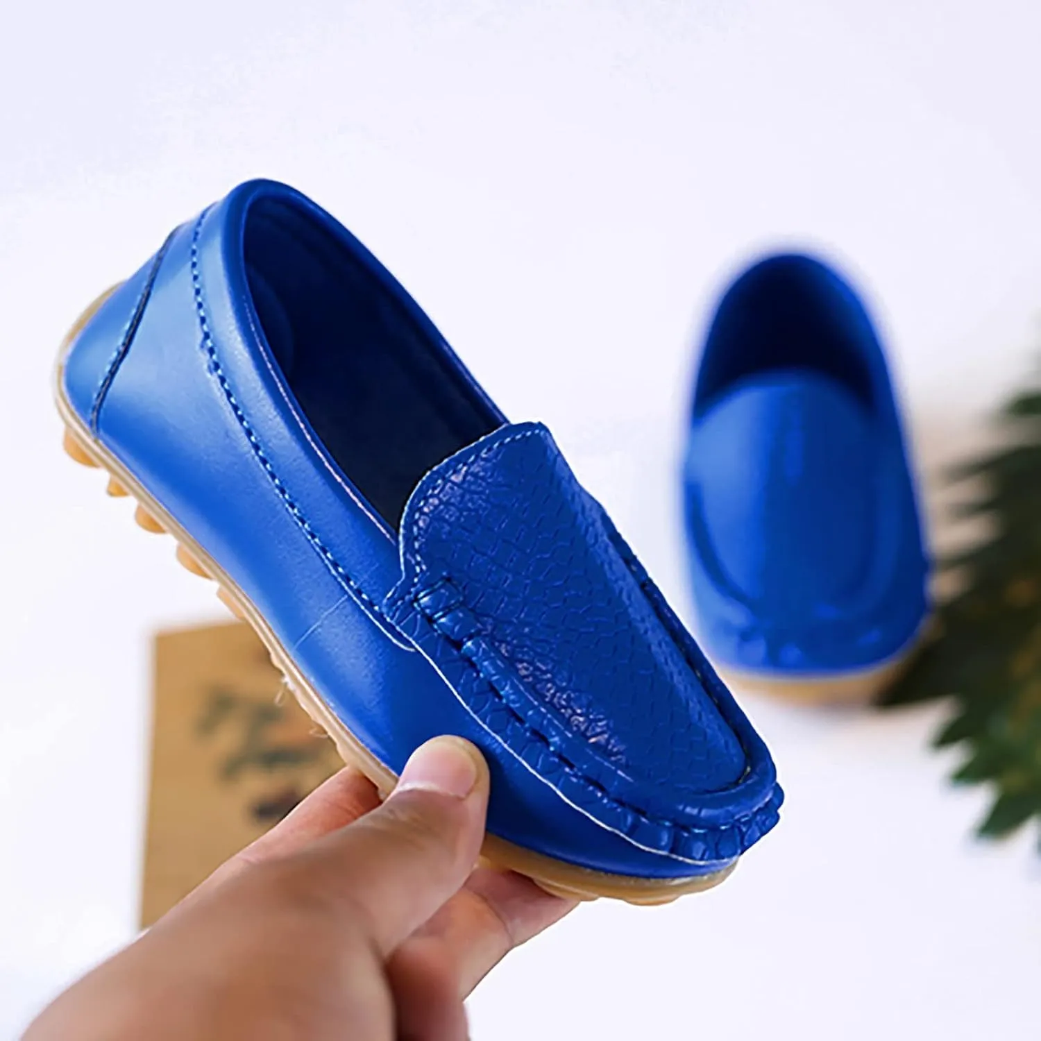 Kids Toddlers Boys Girls Leather Slip On Loafers Moccasi𝐧 Boat Dress Shoes Comfort Flat Casual Shoes Formal Shoes