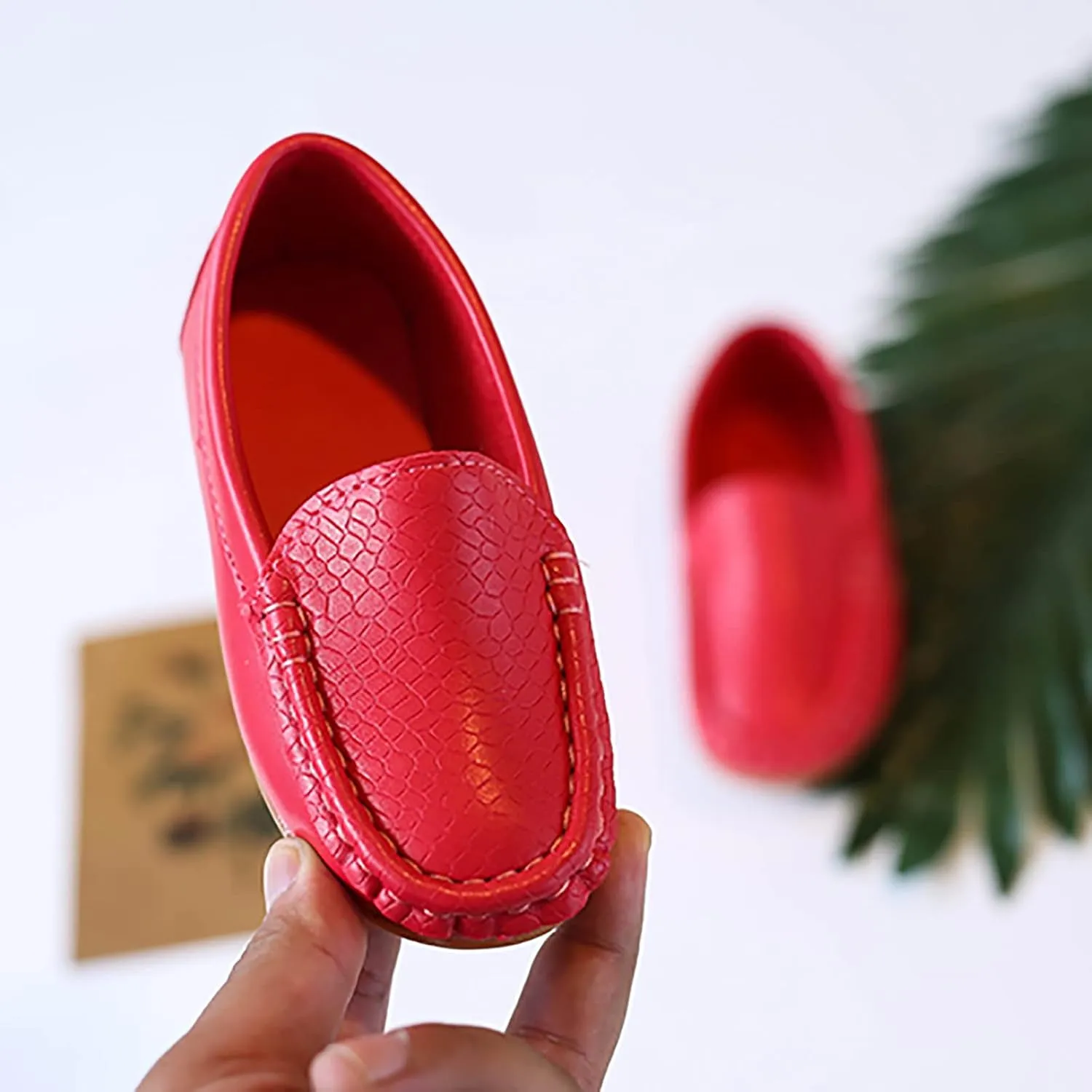 Kids Toddlers Boys Girls Leather Slip On Loafers Moccasi𝐧 Boat Dress Shoes Comfort Flat Casual Shoes Formal Shoes