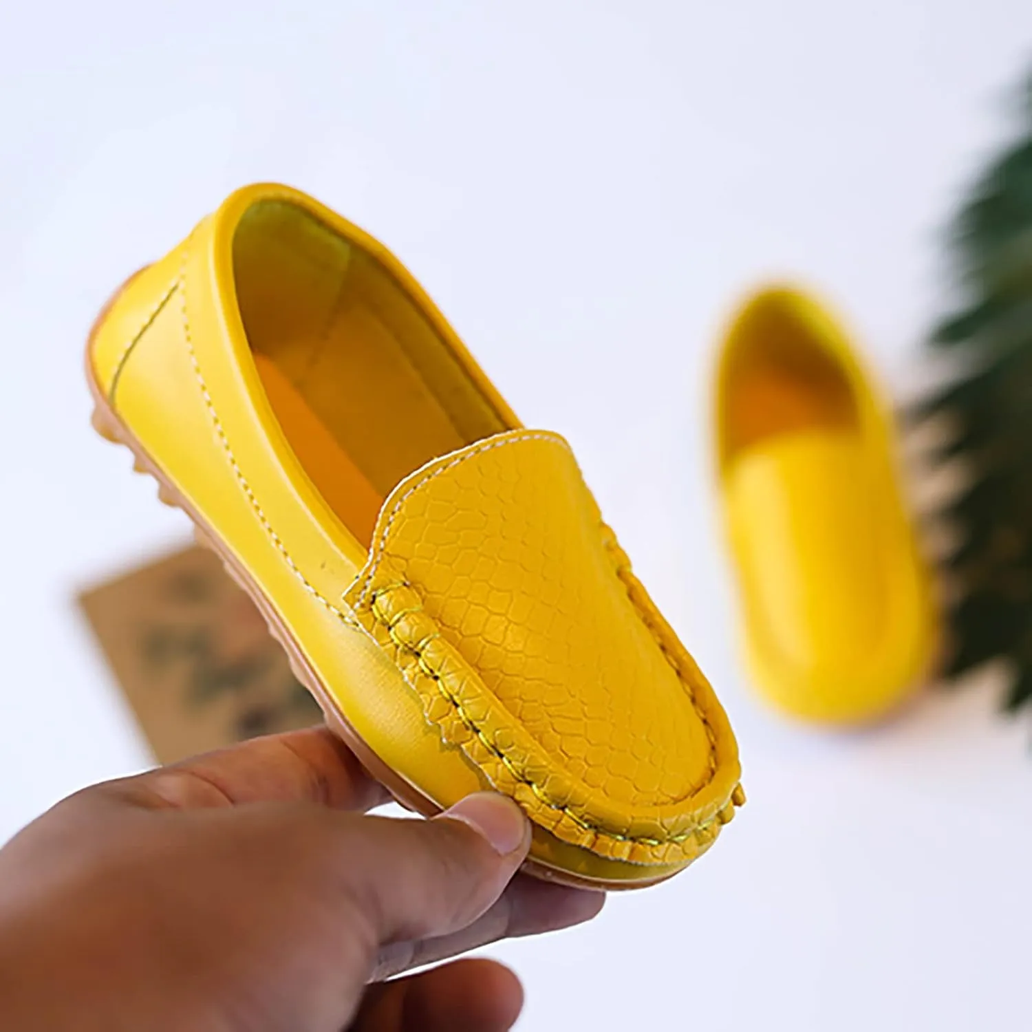 Kids Toddlers Boys Girls Leather Slip On Loafers Moccasin Boat Dress Shoes Dress Flat Little Girls Casual Baby Shoes