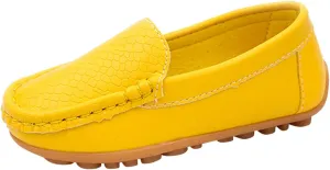 Kids Toddlers Boys Girls Leather Slip On Loafers Moccasin Boat Dress Shoes Dress Flat Little Girls Casual Baby Shoes