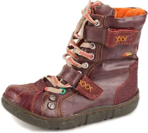 Lace-Up PU Leather Boots Flat Women's Snow Boots with Fur Lining