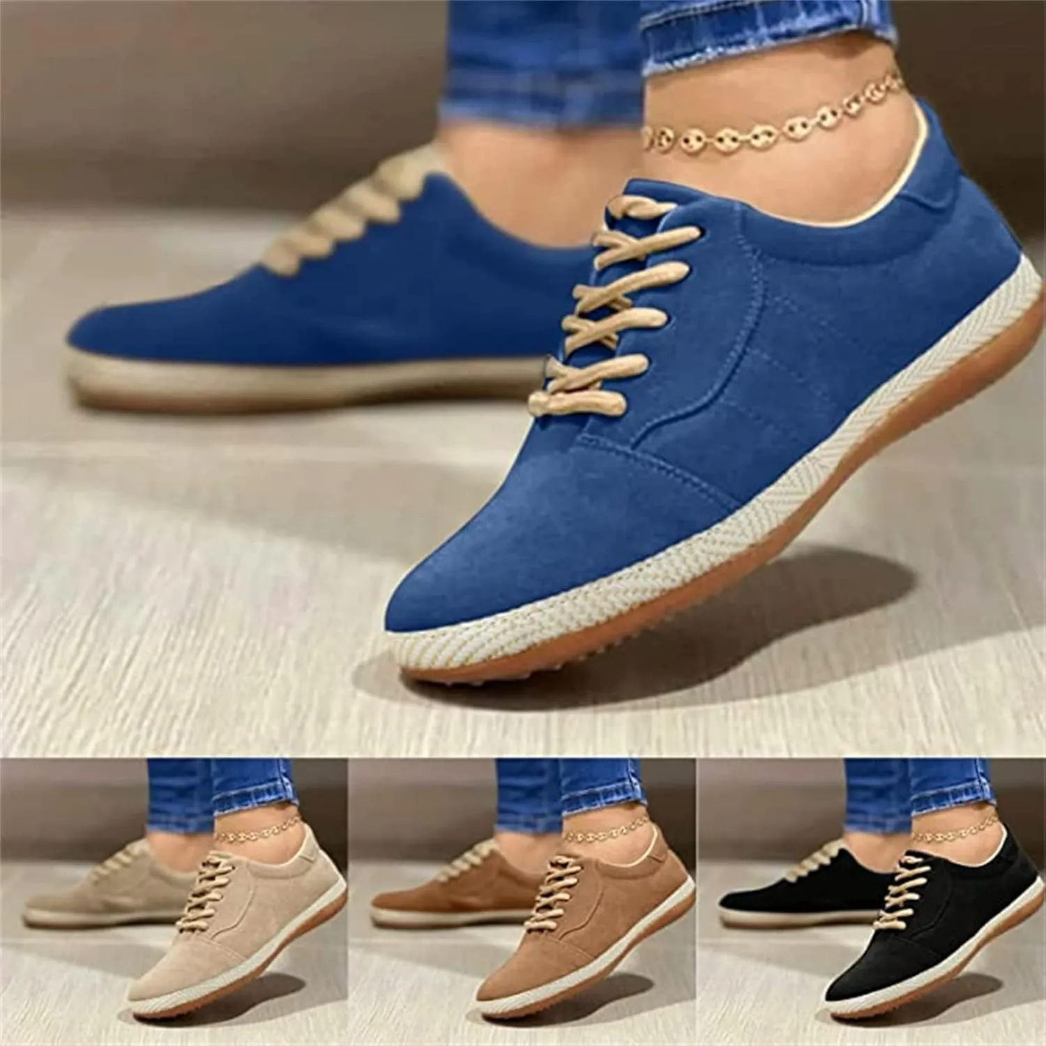 Ladmiple Sneakers For Women Slip On Low Top Casual Walking Shoes Dressy Summer Fashion Comfort Non Slip Flats Loafers