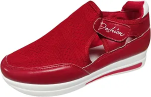 Ladmiple Sneakers For Women Slip On Wide Width Lace ups Casual Canvas Walking Shoes Dressy Summer Fashion Flats Loafers