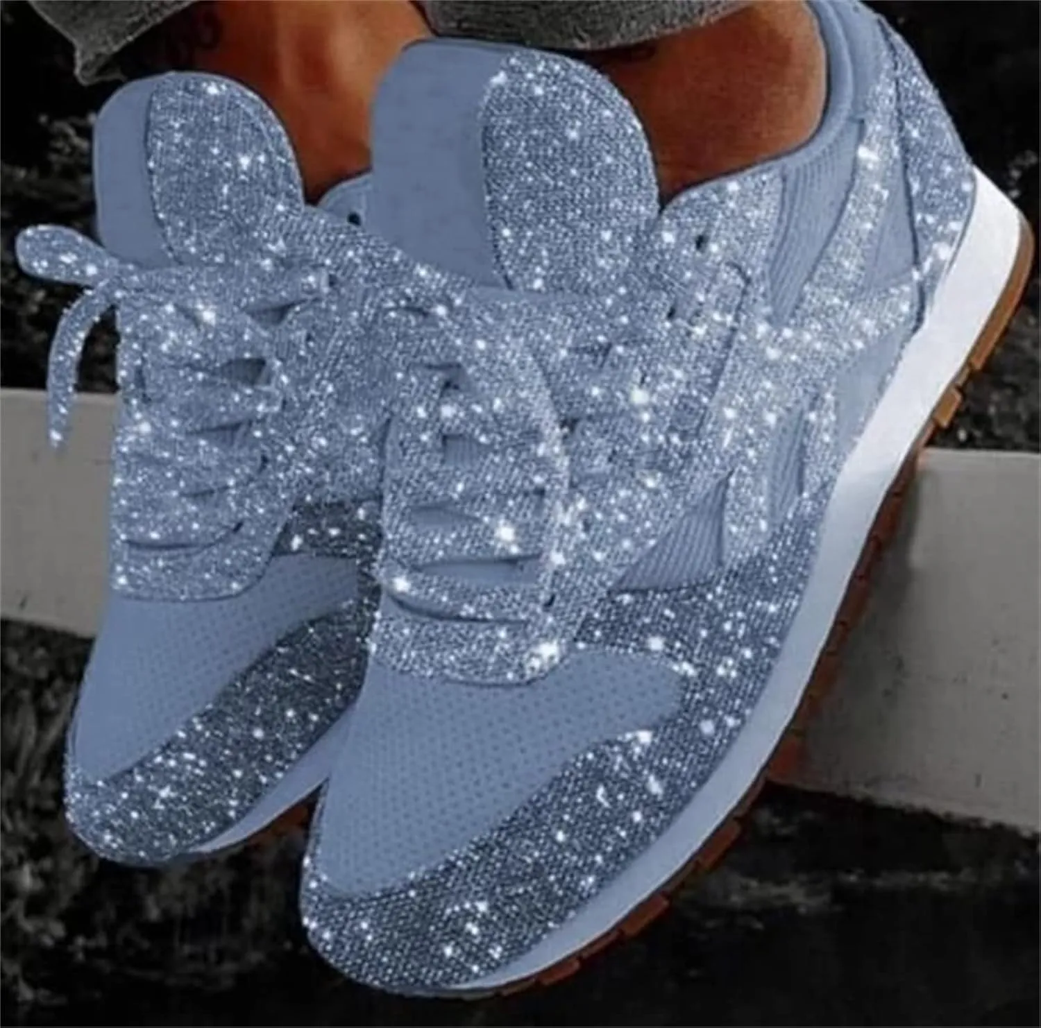 Ladmiple Sneakers For Women Walking Shoes Comfortable Slip on Fashion Casual Dressy Summer Low Top Platform Flats Loafer