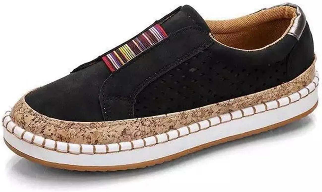 Lausiuoe Christmas Shoes For Women Flats Canvas Shoes Low Cut Casual Walking Sneaker Classic Fashion Soft Comfort Slip On Loafers