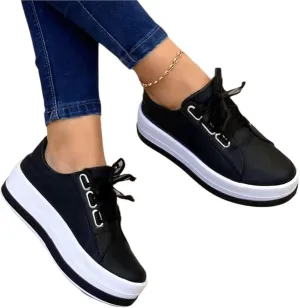 Lausiuoe Flats Shoes Women Comfortable Wide Soft Womens Low Top Canvas Sneakers Casual Fashion Running Lightweight Breathable Comfortable Walking Flat Shoes Loafers Black