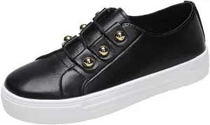 Lausiuoe Slip On Sneakers Women Wide Width Tan Women's Slip on Canvas Shoes Low Top Sneakers Non Slip Fashion Casual Fall Classic Lightweight Soft Comfort Breathable Walking Flat Loafers
