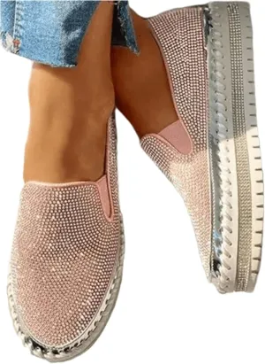 Lausiuoe Sneakers For Women Walking Shoes Wide Width Slip on Low Top Leather Sneakers Non Slip Fashion Flat Loafers