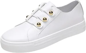 Lausiuoe Sneakers For Women Wide Width Size 8 Women's Fashion Canvas Shoes Round Toe Lightweight Non-Slip Flat Sneakers Classic Casual Fall Low Top Soft Comfort Breathable Slip On Walking Loafers