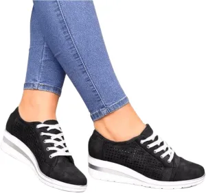 Lausiuoe Women's Fashion Sneakers Size 12 Women's Canvas Shoes Low Cut Sneaker Casual Walking Shoes Classic Fall Fashion Lightweight Soft Comfort Breathable Slip On Flat Loafers Black