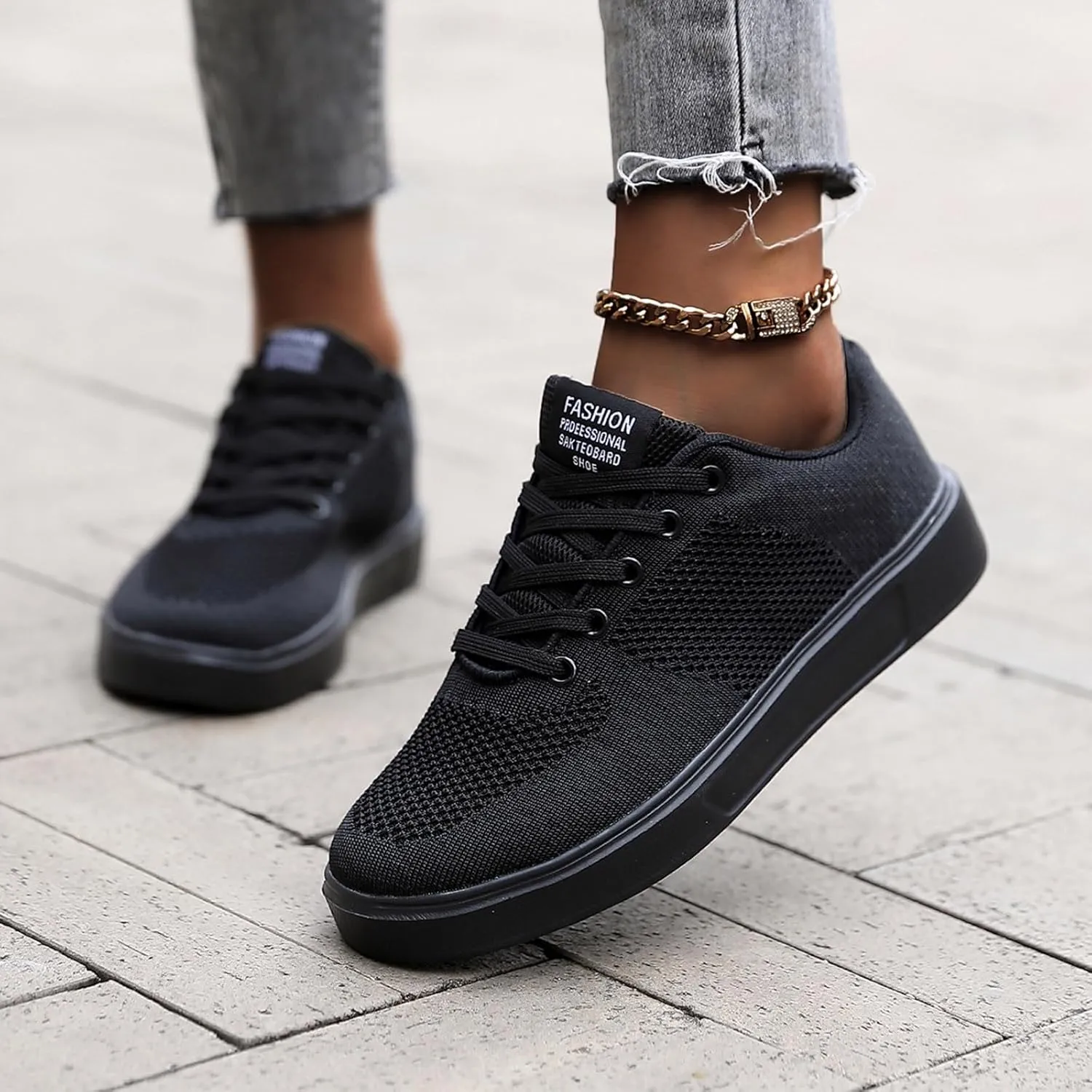 Leisure Couple Men Women Mesh Non Slip Flat Round Toe Breathable Lace Up Lazy Leisure Mens Shoelaces for Casual Shoes