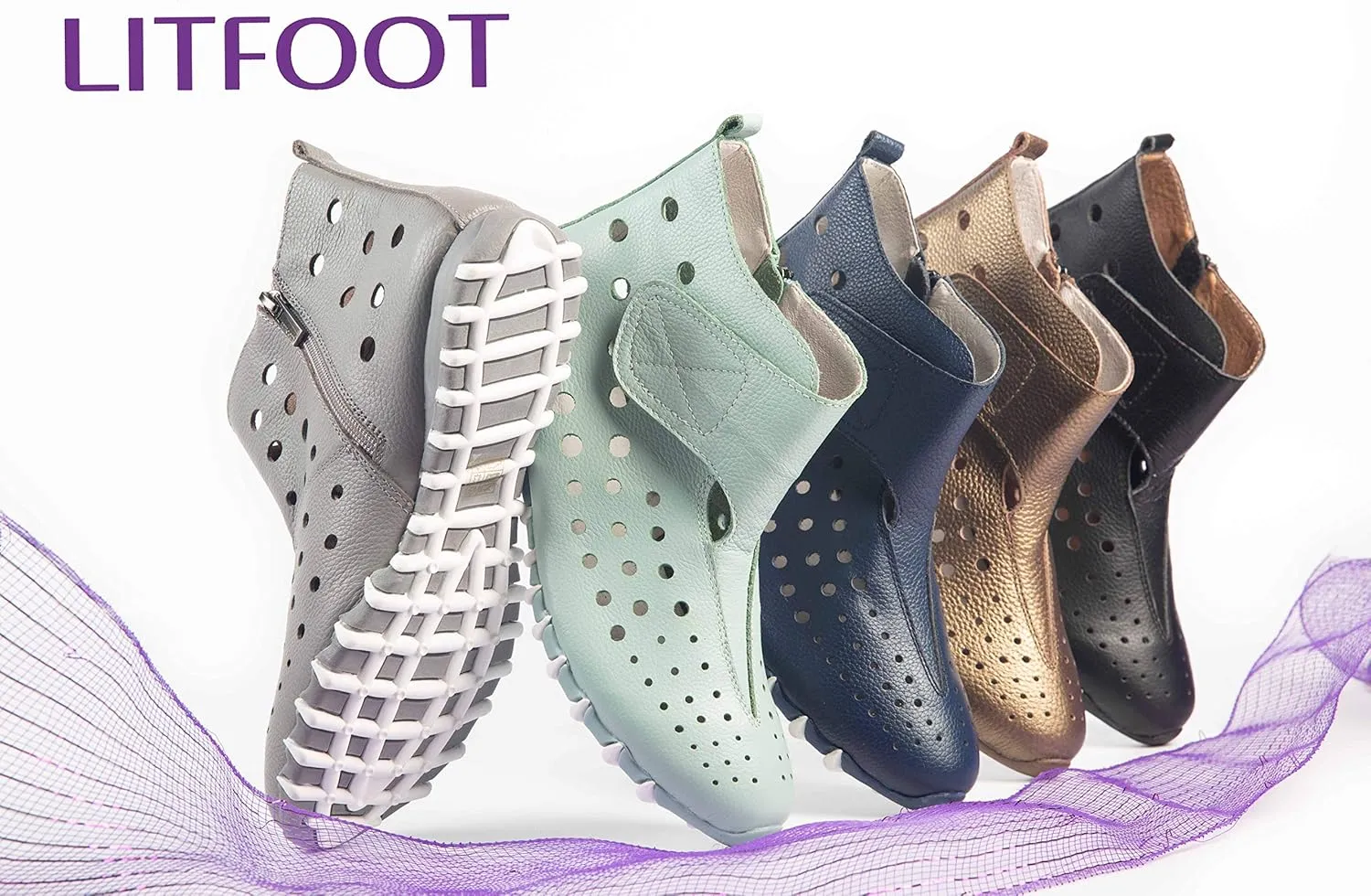 LITFOOT LF8128-A42 Comfy Women Leather Boots