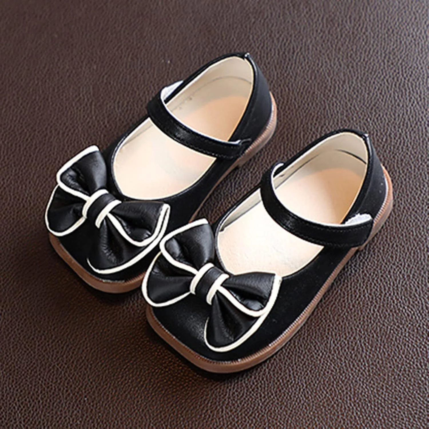 Little Girl Dress Shoes Flower Girls Shoes Mary Jane Ballet Flats with Bow for Party School Toddler Girl Shoes