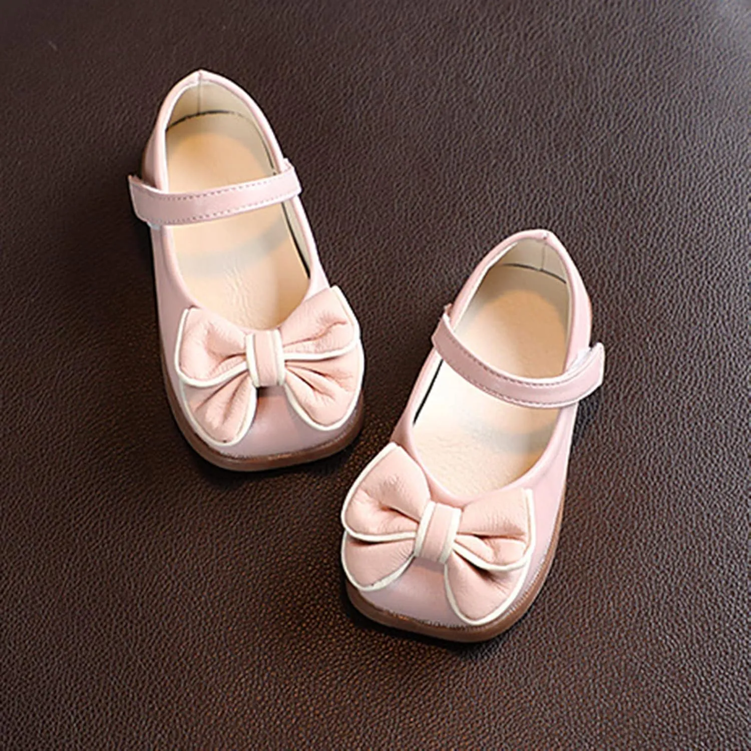 Little Girl Dress Shoes Flower Girls Shoes Mary Jane Ballet Flats with Bow for Party School Toddler Girl Shoes