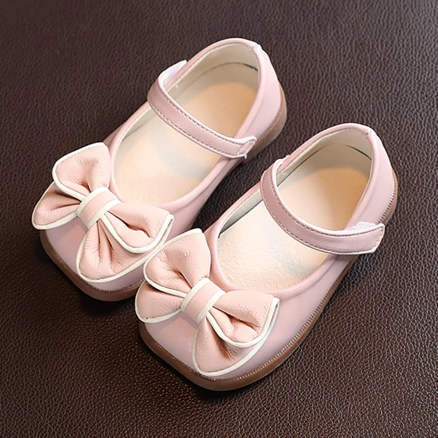 Little Girl Dress Shoes Flower Girls Shoes Mary Jane Ballet Flats with Bow for Party School Toddler Girl Shoes