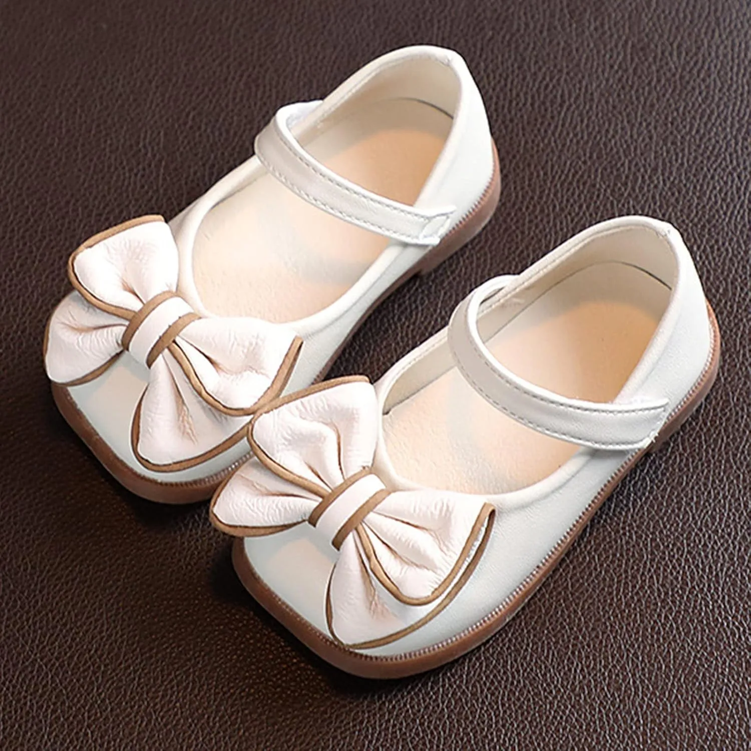 Little Girl Dress Shoes Toddler Flower Girls Shoes Mary Jane Ballet Flat with Bow for Party School Kid Shoes