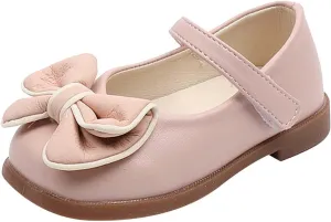 Little Girl Dress Shoes Toddler Flower Girls Shoes Mary Jane Ballet Flat with Bow for Party School Kid Shoes