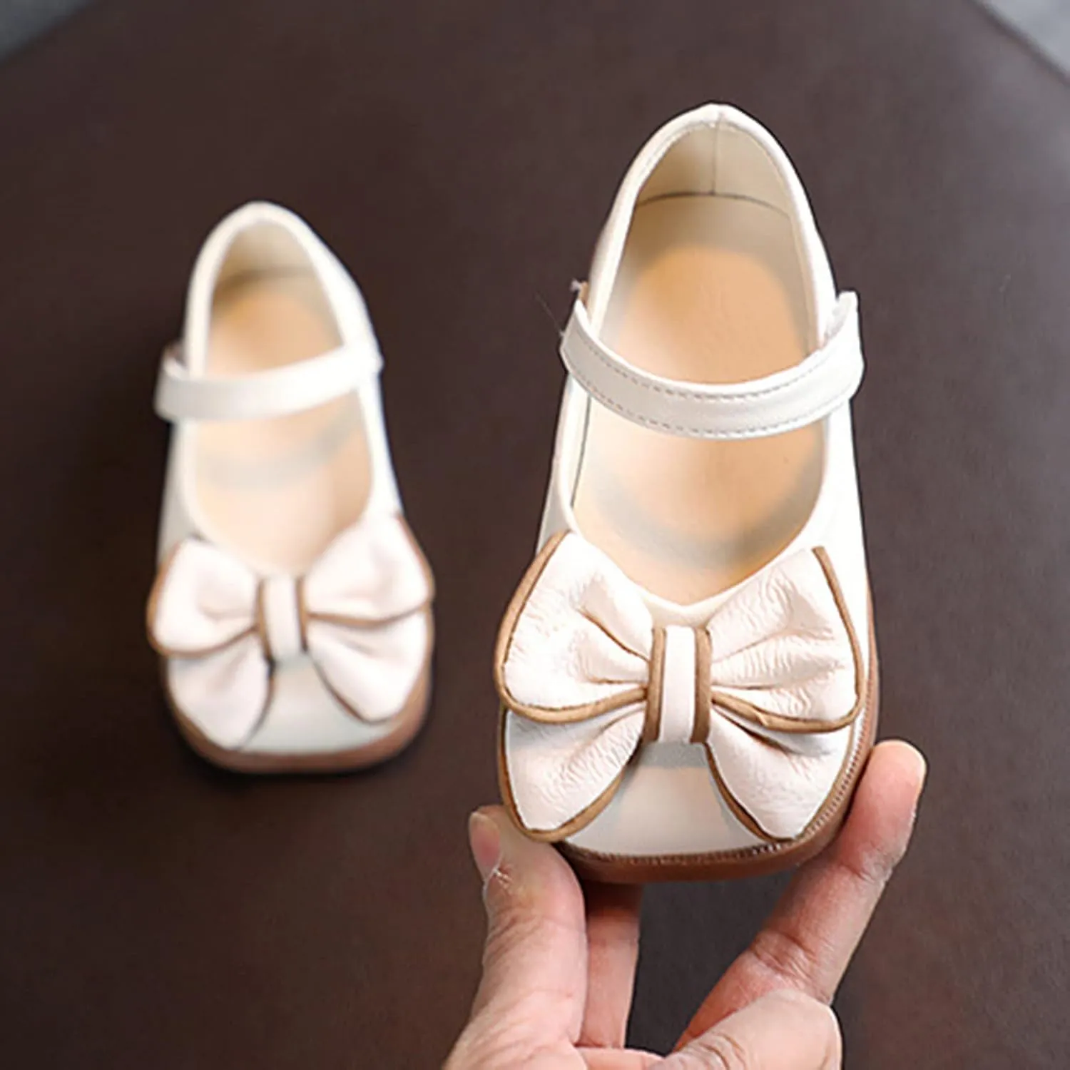 Little Girl Dress Shoes Toddler Flower Girls Shoes Mary Jane Ballet Flat with Bow for Party School Kid Shoes