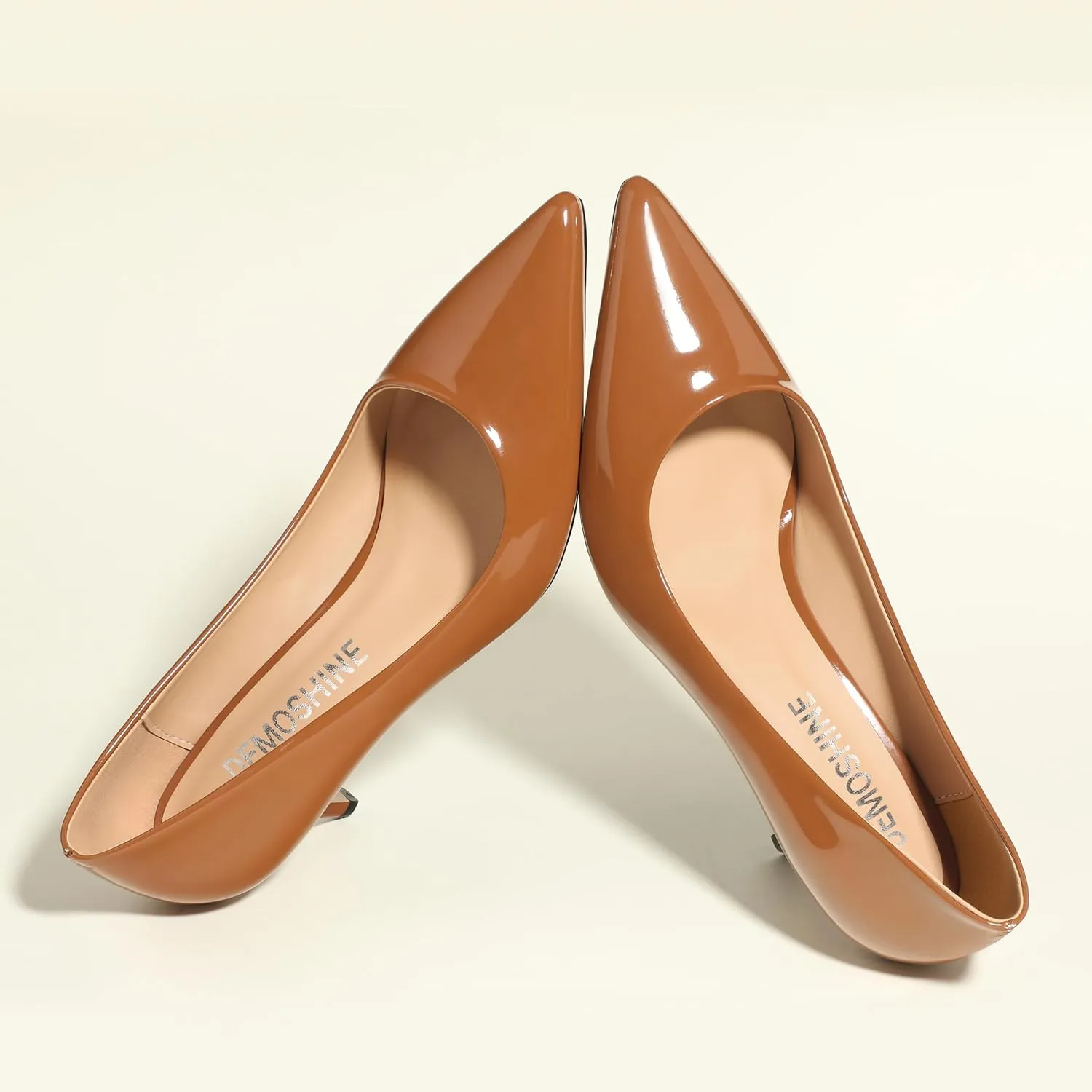 Low Heels Pumps for Women Pointed Closed Toe Wide Width Kitten Short Heels Comfortable Casual Work Business Office Wedding Dressy Shoes 2.3 Inch