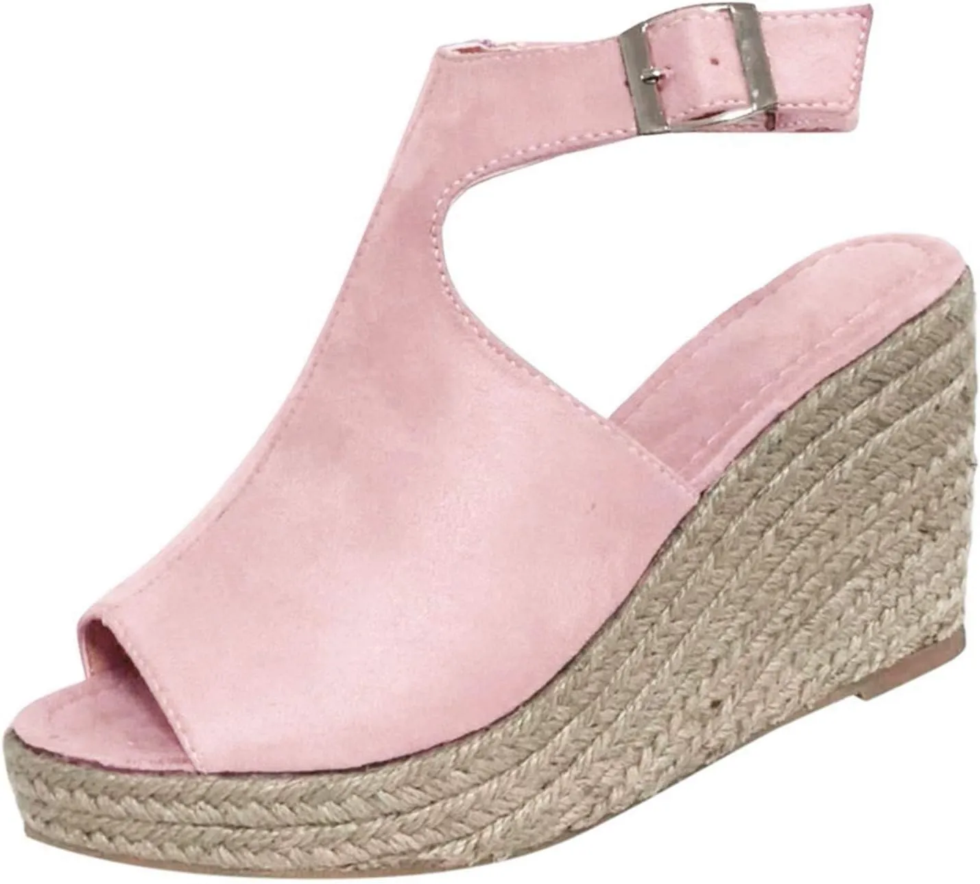 Masbird Wedge Sandals for Women Casual Summer Womens Sandals Wedges Platform High Ankle Strappy Open Toe Summer Beach Sandals