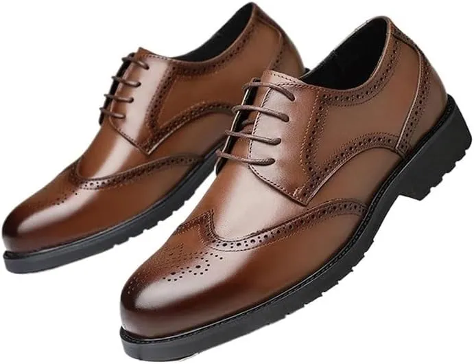 Men's Brogue Oxfords Shoes Mens Tuxedo Dress Shoe